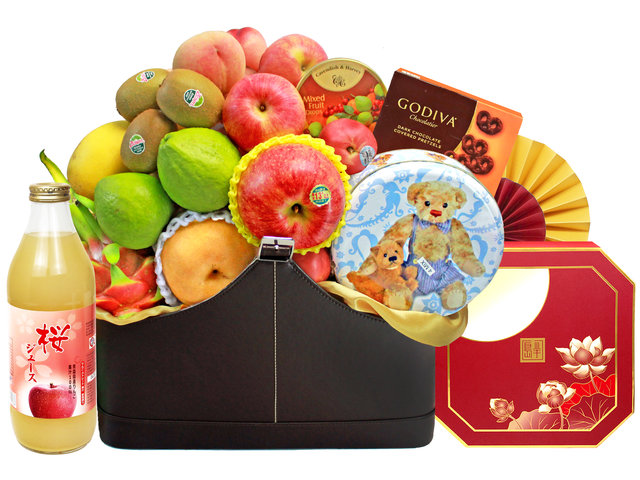 Mid-Autumn Gift Hamper - Mid Autumn Peninsula Moon Cake With Premium Juice Fruit Hamper FH152 - L139524 Photo