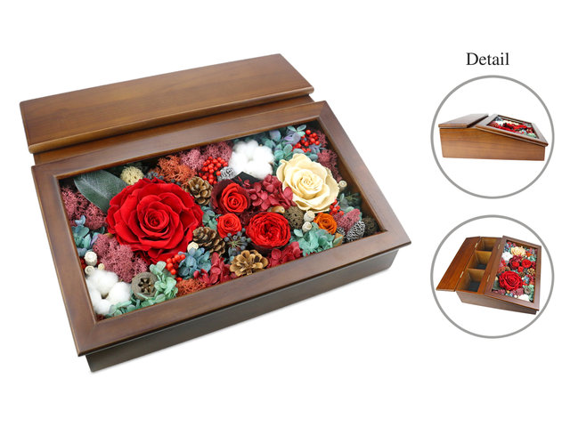 Preserved Forever Flower - Hidden Love Preserved Flower Box M33 - L36515416 Photo