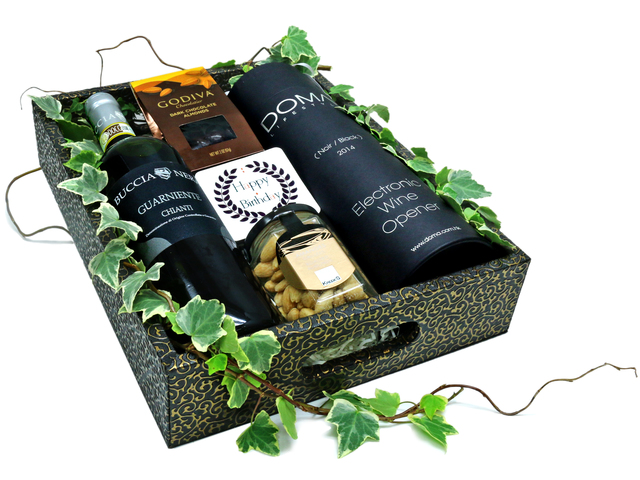 Wine n Food Hamper - Wine Gift Hamper with Electronic Wine opener - L36669557 Photo