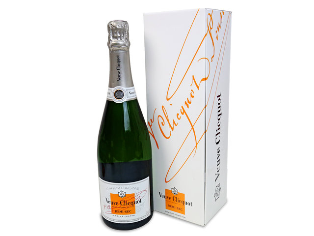 花店附加禮物 - Veuve Clicquot Demi-Sec White Label NV with Gift Box - OL1106A1 Photo