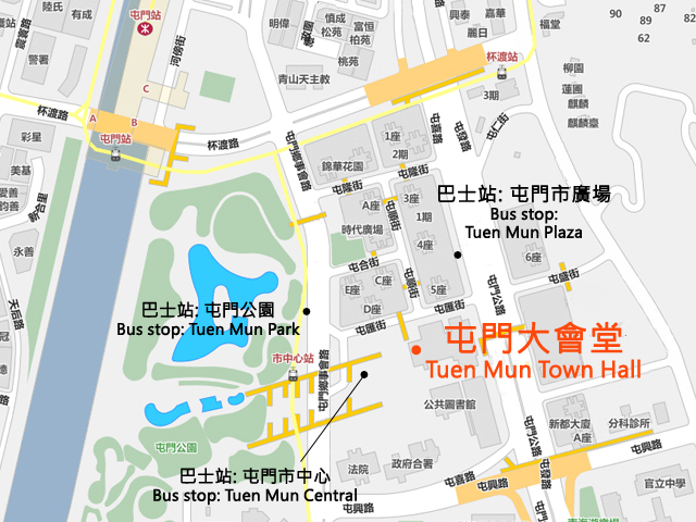 屯门大会堂地图